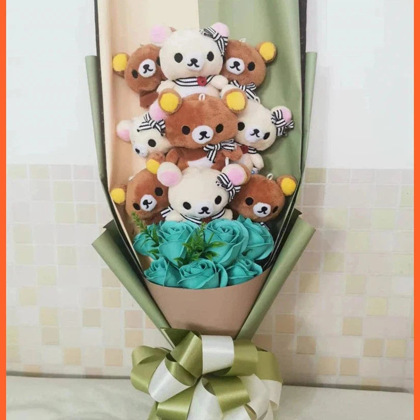 whatagift.com.au 18 / WITH GIFT BOX Teddy Bear Stuffed Animal Flower Plush Bouquet Gift | Best Gift for Birthday Valentine's Day Christmas