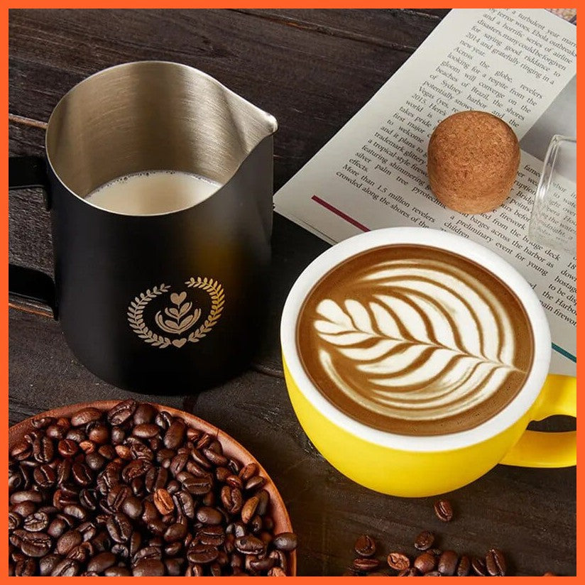 whatagift.com.au 350 ML/ 600 ML Coffee Milk Frothing Pitcher Jug | Stainless Steel Latte Art Essential