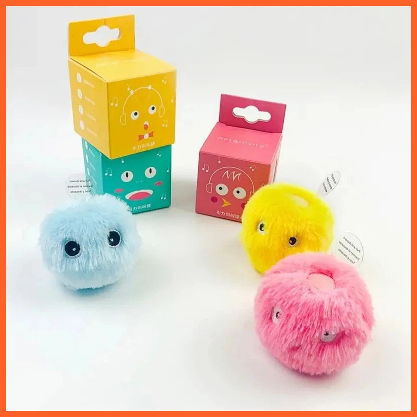 Interactive Ball Smart Cat Toys Plush Electric Catnip Training Toy Kitten Touch Sounding Pet Product Squeak Toy Ball