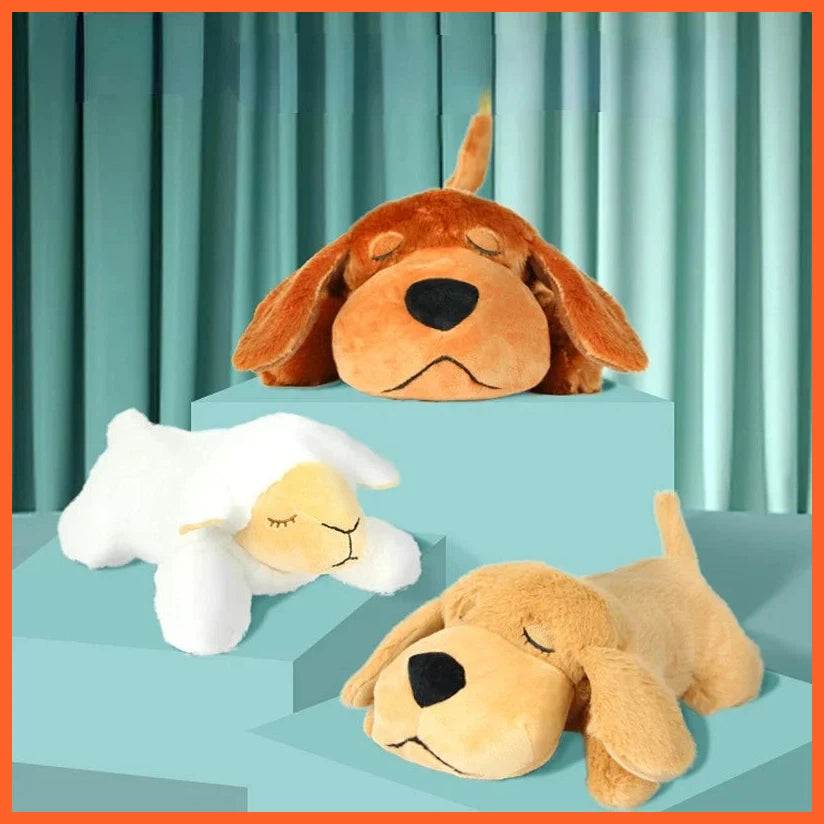 Pet Heartbeat Puppy Behavioral Training Dog Plush Pet Comfortable Snuggle Anxiety Relief Sleep Aid Doll Durable