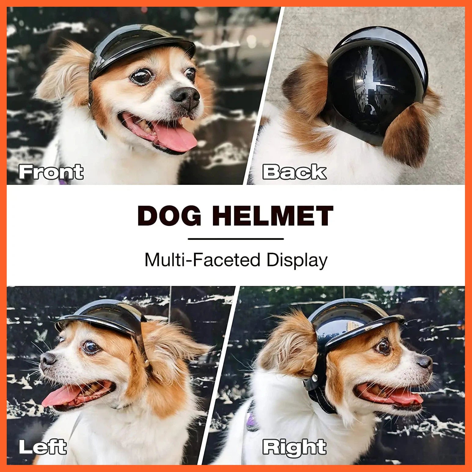 Small Pet Dog Helmet With Ear Hole Motorcycle Dog Helmet Multi-Sport Dog Hard Hat Outdoor Bike Doggy Cap For Dogs And Cat