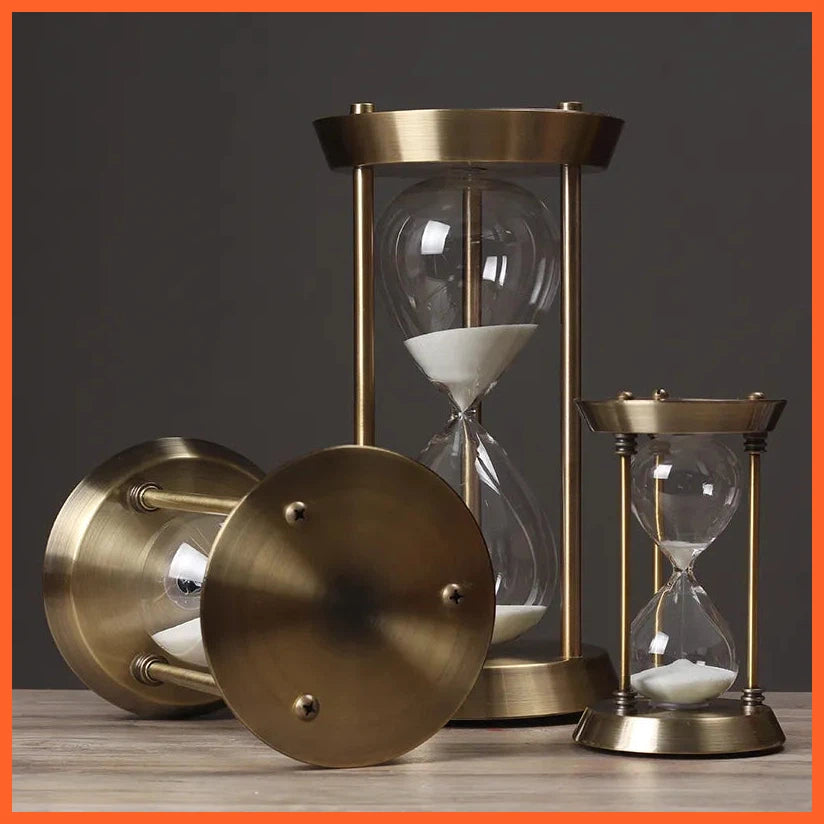 1-30 Minutes European Retro Metal Hourglass | Living Room Office Desk Decoration Ornament