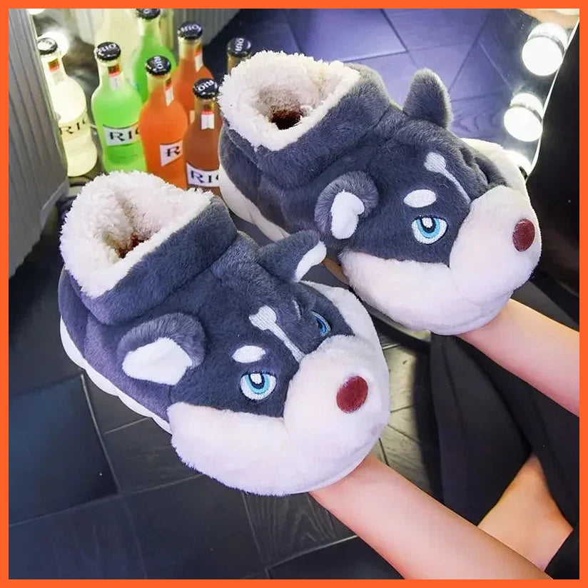 Women Winter Warm Cotton Slippers  | Plush Lining Indoor Couple Home Slipper