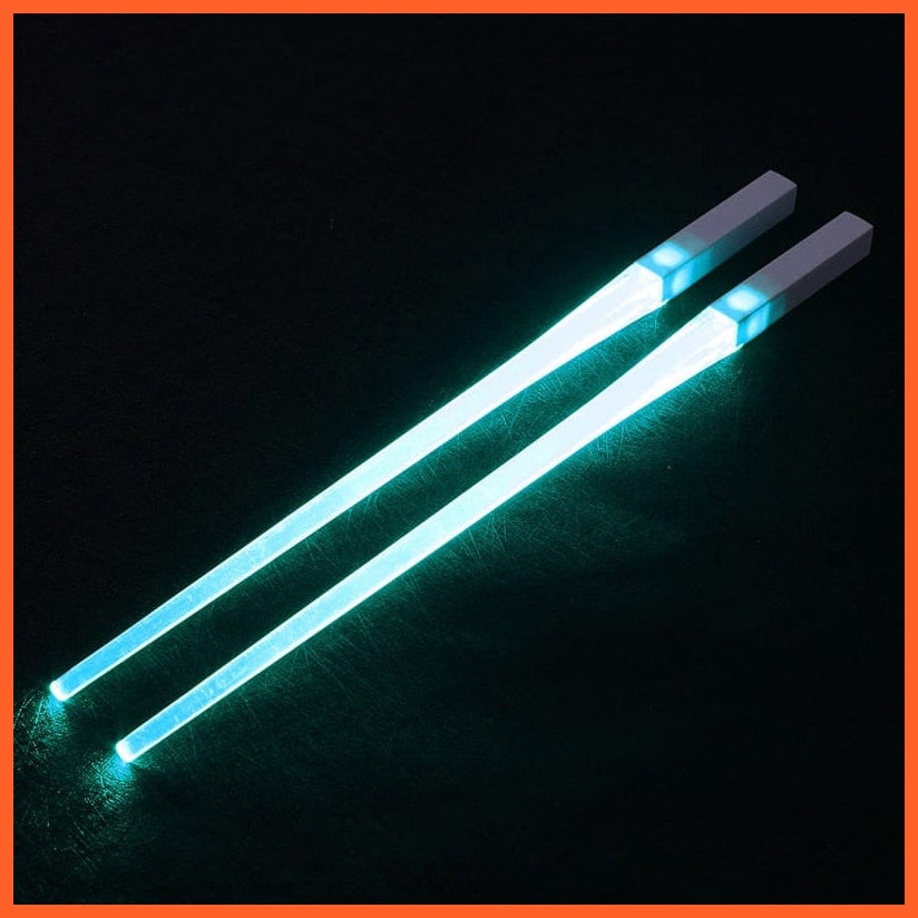 whatagift.com.au Lake Blue / China 1 Pair LED Luminous Chopsticks | Light Up Durable Lightweight Chopsticks For Halloween Party