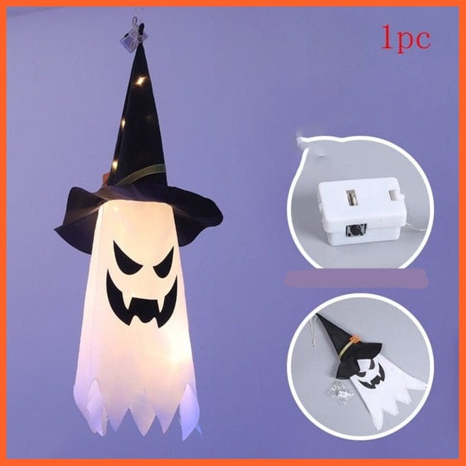 whatagift.com.au 1023-01 LED Candle Halloween Decoration Lights | Pumpkin Candlestick Lamp | Halloween Carnival Party Decoration Props