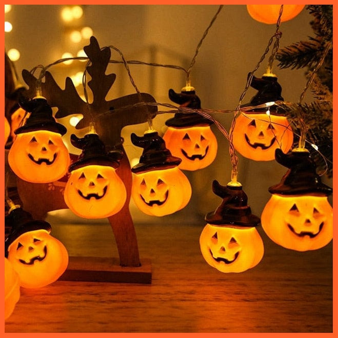 whatagift.com.au 1065-03 LED Candle Halloween Decoration Lights | Pumpkin Candlestick Lamp | Halloween Carnival Party Decoration Props