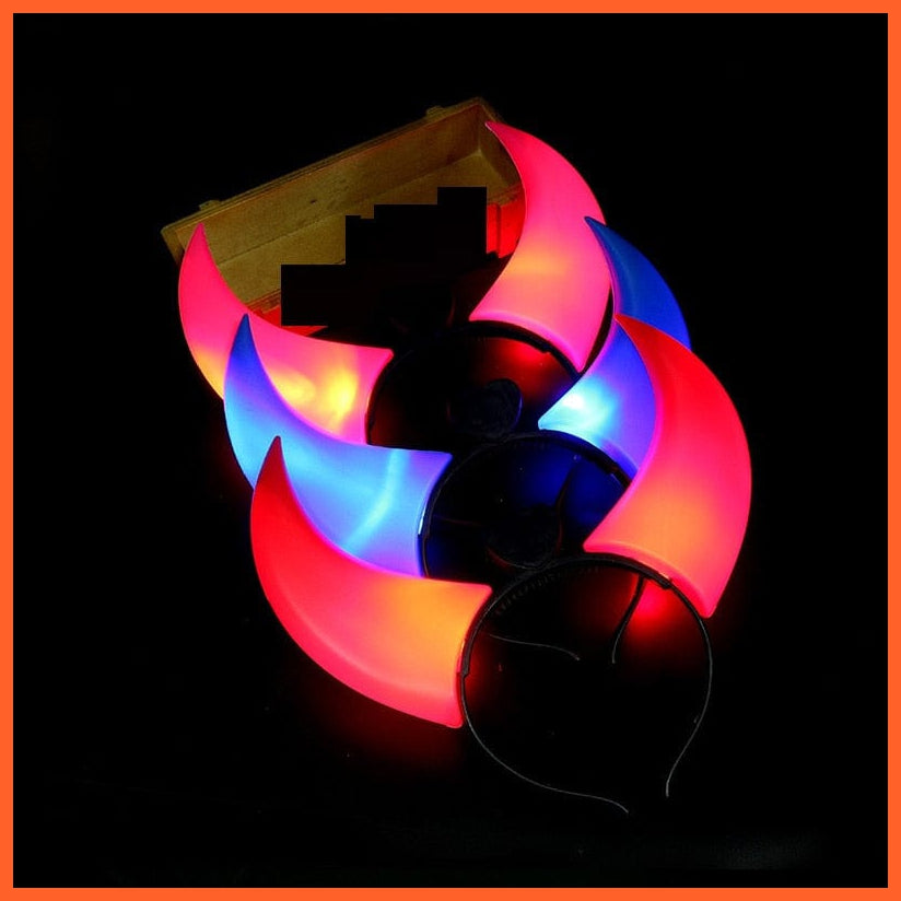 whatagift.com.au 10pcs Adult Kids Glowing LED Party Accessories | Cat Bunny Crown Flower Headband | Halloween Party