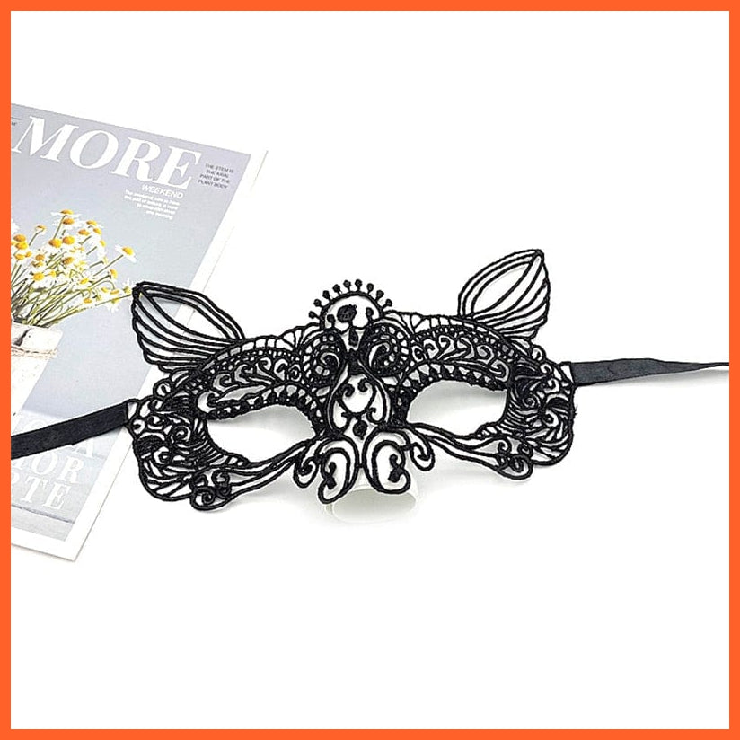 whatagift.com.au 11 Women Hollow Lace Masquerade Face Mask | Cosplay Prom Halloween Party Masks | Eye Mask