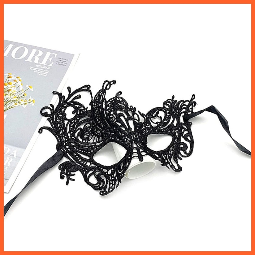 whatagift.com.au 13 Women Hollow Lace Masquerade Face Mask | Cosplay Prom Halloween Party Masks | Eye Mask