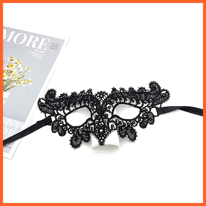 whatagift.com.au 17 Women Hollow Lace Masquerade Face Mask | Cosplay Prom Halloween Party Masks | Eye Mask