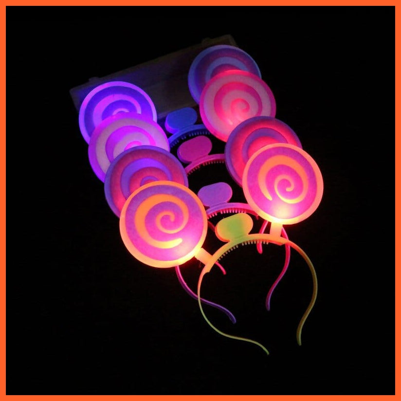whatagift.com.au 21 10pcs Adult Kids Glowing LED Party Accessories | Cat Bunny Crown Flower Headband | Halloween Party