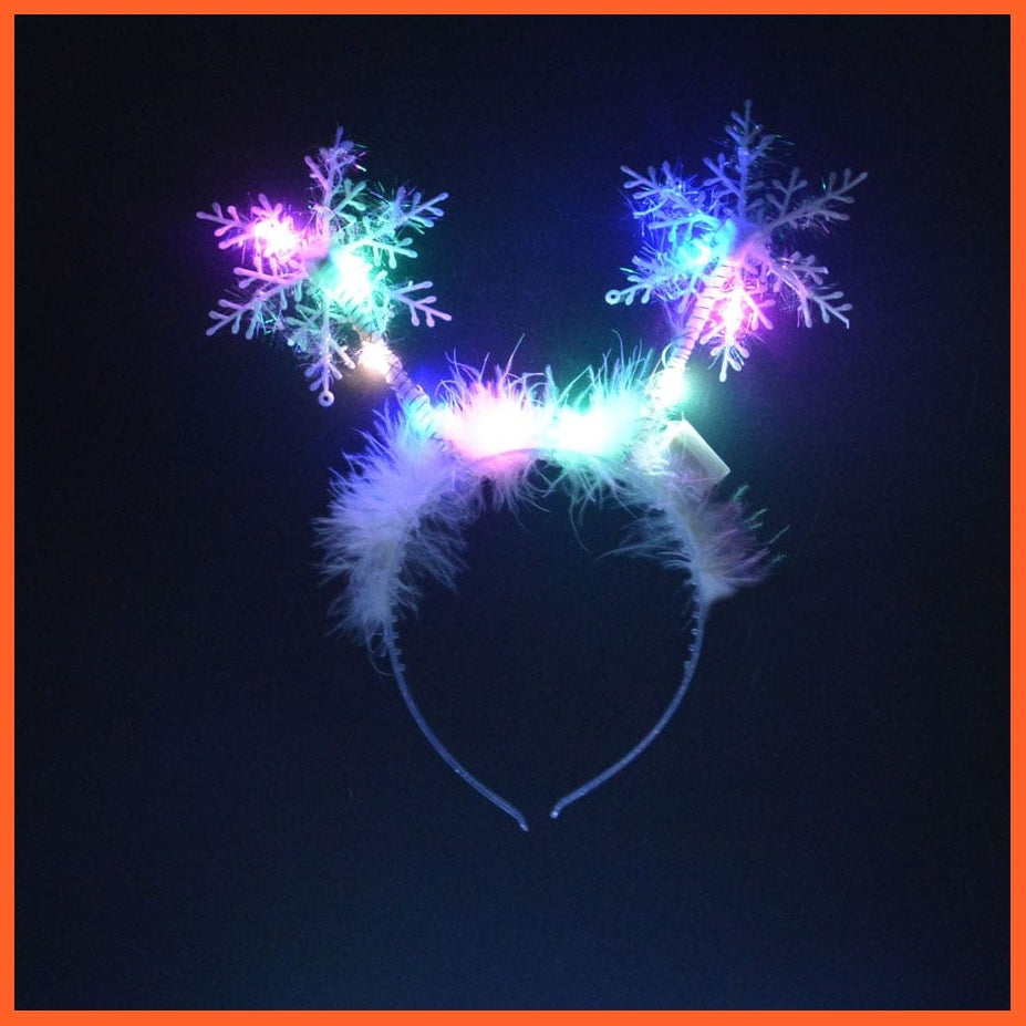 whatagift.com.au 27 10pcs Adult Kids Glowing LED Party Accessories | Cat Bunny Crown Flower Headband | Halloween Party