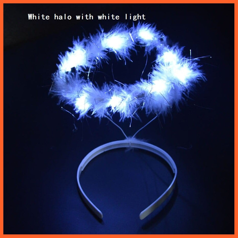 whatagift.com.au 28 10pcs Adult Kids Glowing LED Party Accessories | Cat Bunny Crown Flower Headband | Halloween Party