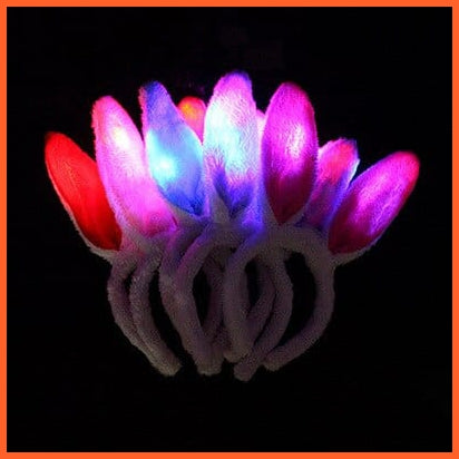 whatagift.com.au 6 10pcs Adult Kids Glowing LED Party Accessories | Cat Bunny Crown Flower Headband | Halloween Party