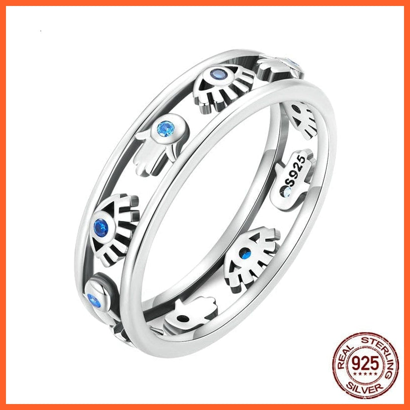 whatagift.com.au 6 925 Sterling Silver Hollow-out Symbol Guardian Ring for Women