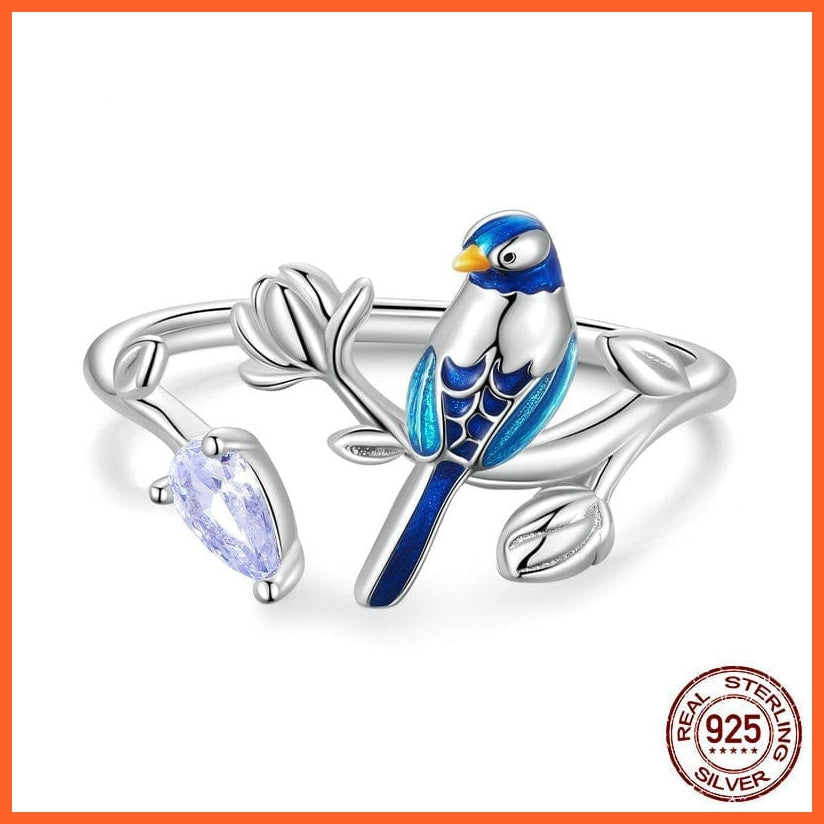 whatagift.com.au 925 Sterling Silver Exquisite Blue Bird Ring for Women