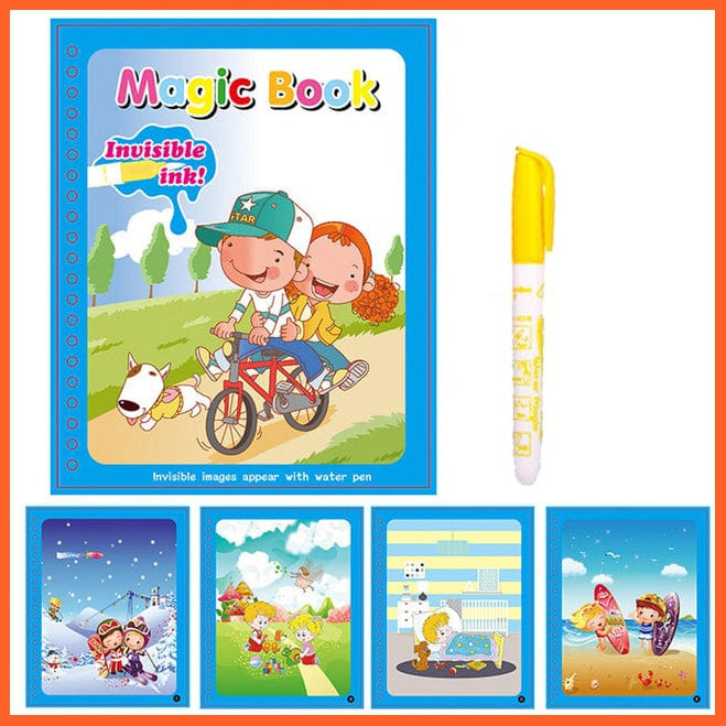 whatagift.com.au Art & Craft kids Animal Zoo Magic Water Drawing Book | Coloring Cartoon Magic Pen Kids Gifts