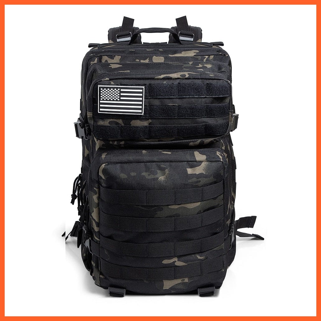whatagift.com.au Black CP / China 50L Camouflage Army Backpack | Military Tactical Waterproof Bags