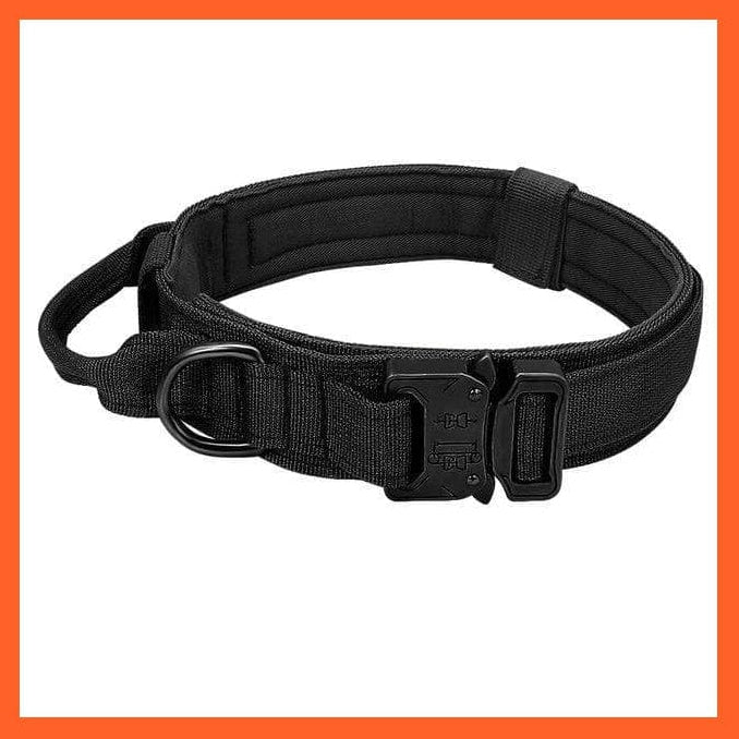 whatagift.com.au black / L Nylon Military Durable Tactical Dog Collar | Tough Dog Collar with Training Control