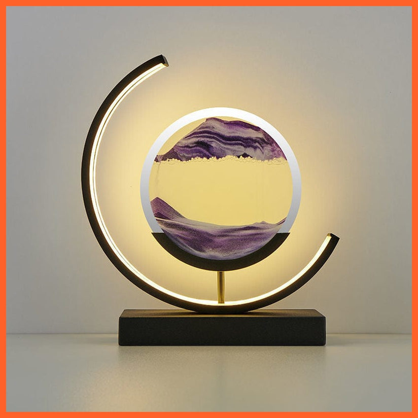 whatagift.com.au Black Moon-Purple / Remote control Moving Sand Art 3D Deep Sea Sandscape | Quicksand Hourglass Night Light Home Decoration Accessories