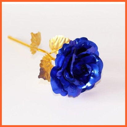 whatagift.com.au Blue 24K Foil Plated Rose Gold Lasts Forever | Valentines Day Creative Gift | Love Wedding Decor