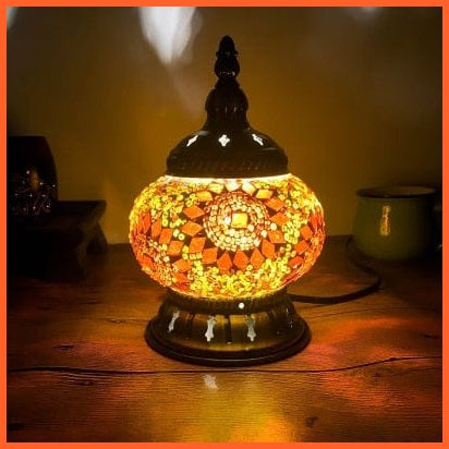 whatagift.com.au C3Y / EU plug Newest Turkish Mosaic Table Lamp | Handcrafted Glass Lamp |Bed Side Lamp