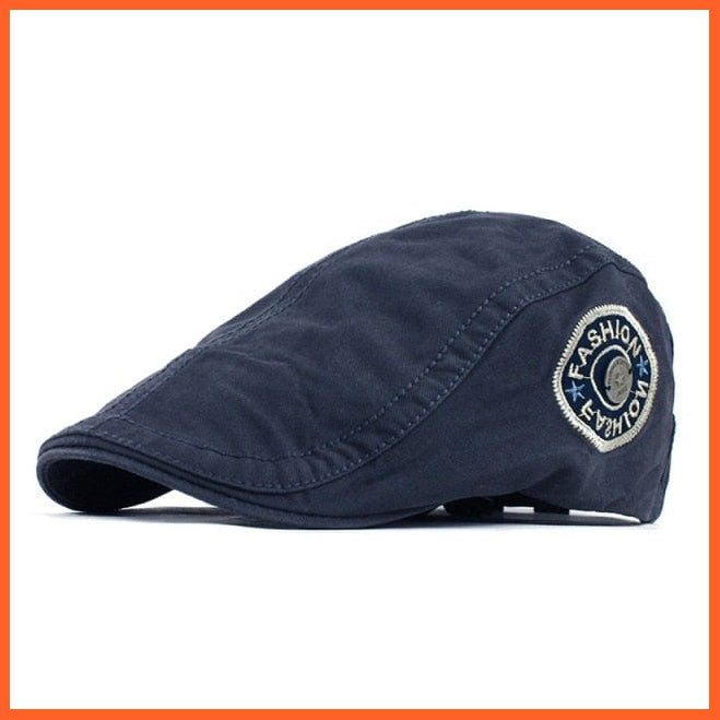 [Flb] New Autumn Cotton Berets Caps For Men Casual Peaked Caps Grid Embroidery Berets Hats Casquette Cap Male Beret Visor F511 | whatagift.com.au.