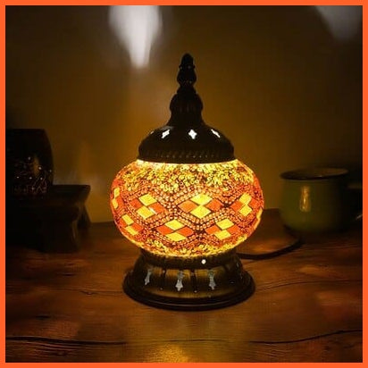 whatagift.com.au DCY / EU plug Newest Turkish Mosaic Table Lamp | Handcrafted Glass Lamp |Bed Side Lamp