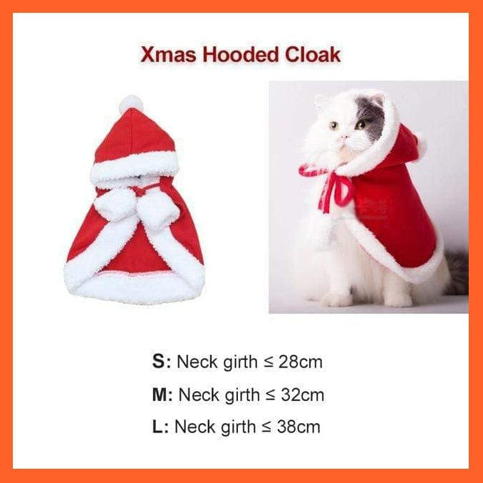 whatagift.com.au Dog Apparel XM01 / S Funny Christmas Cloak Cat & Dog Halloween Disguise Clothes