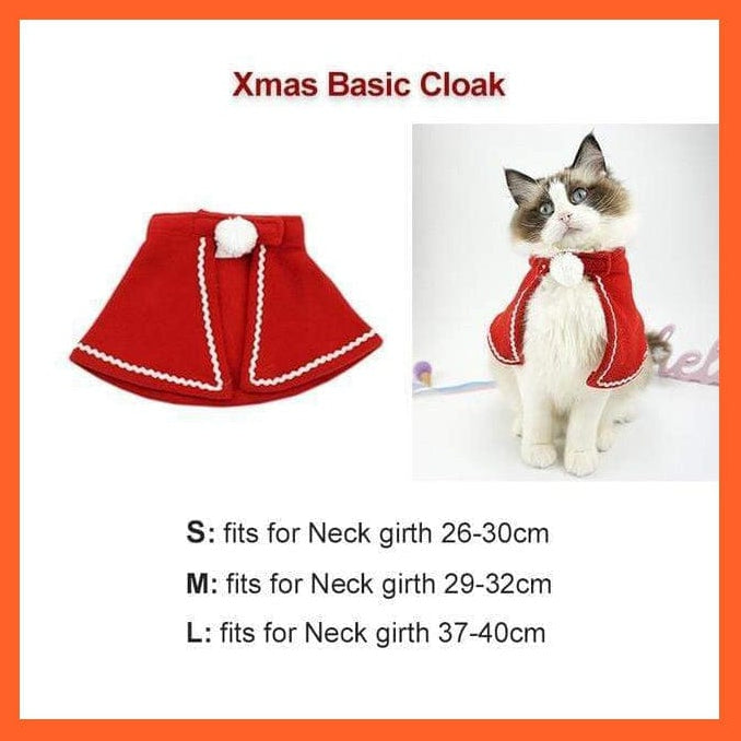whatagift.com.au Dog Apparel XM02 / S Funny Christmas Cloak Cat & Dog Halloween Disguise Clothes