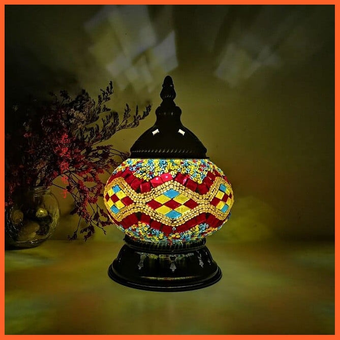 whatagift.com.au DYR / EU plug Newest Turkish Mosaic Table Lamp | Handcrafted Glass Lamp |Bed Side Lamp