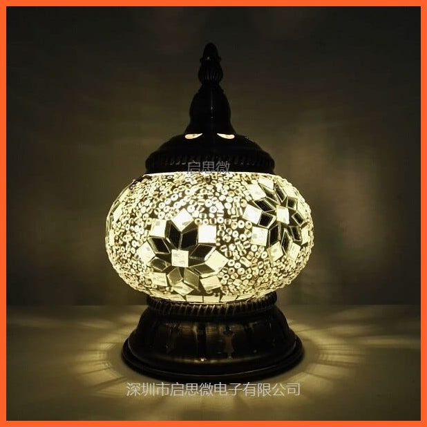 whatagift.com.au FW / EU plug Newest Turkish Mosaic Table Lamp | Handcrafted Glass Lamp |Bed Side Lamp