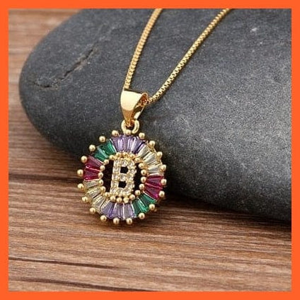 whatagift.com.au gifts for her Multicolor Charming With Gold Touch Letter Pendants & Necklace