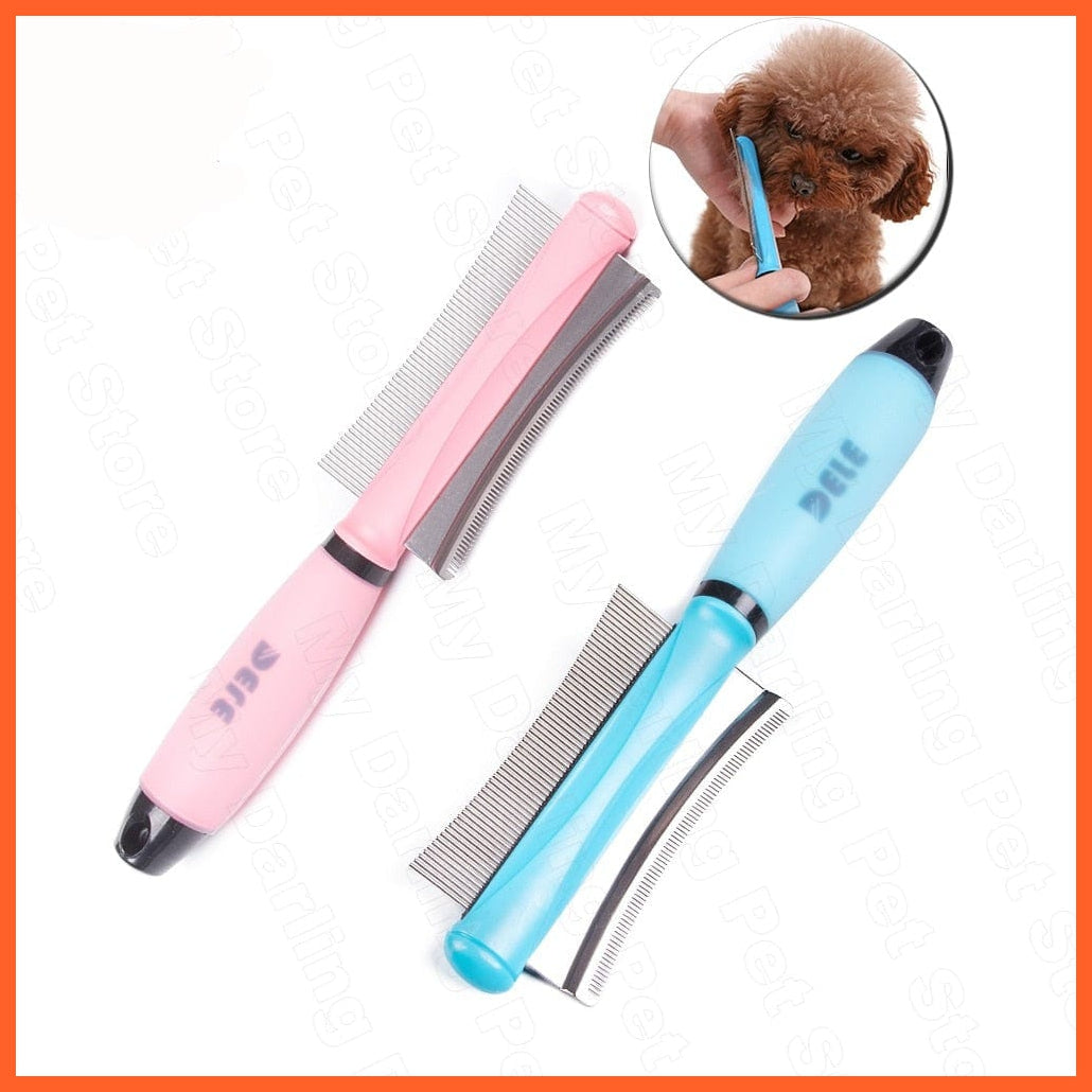 whatagift.com.au Hair Remover Double-sided Easy Hair Deshedding Brush for Pet | Grooming Tool for Long Small Hair Dog Cat