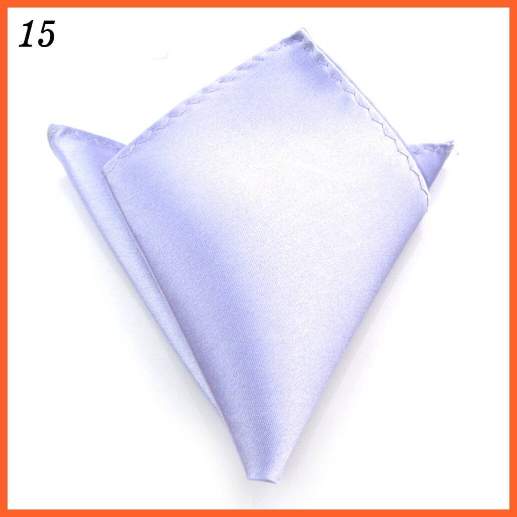 whatagift.com.au Handkerchief 15 Satin Solid Color Plain Suits Pocket Square Fashion Silk Handkerchief For Men