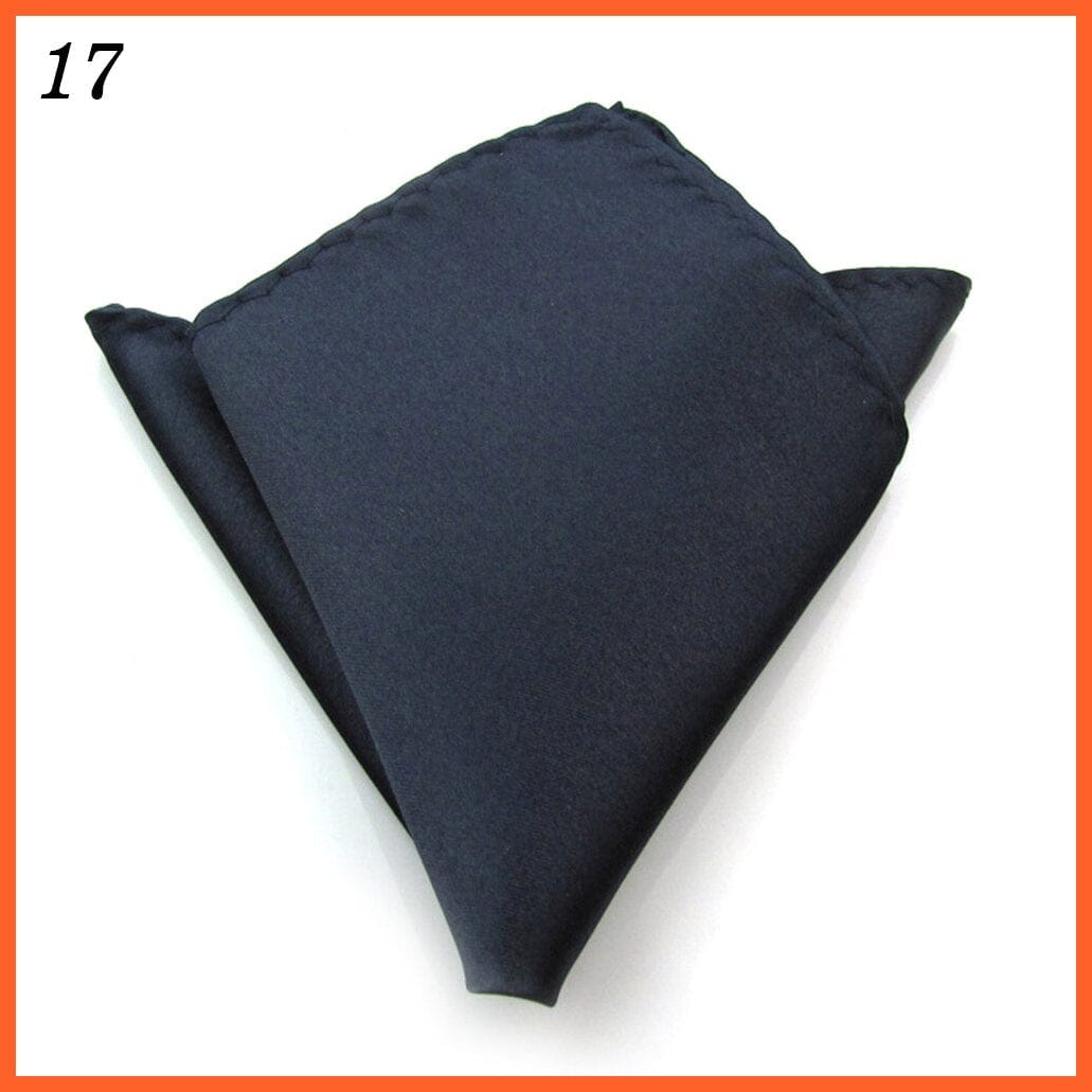 whatagift.com.au Handkerchief 17 Satin Solid Color Plain Suits Pocket Square Fashion Silk Handkerchief For Men