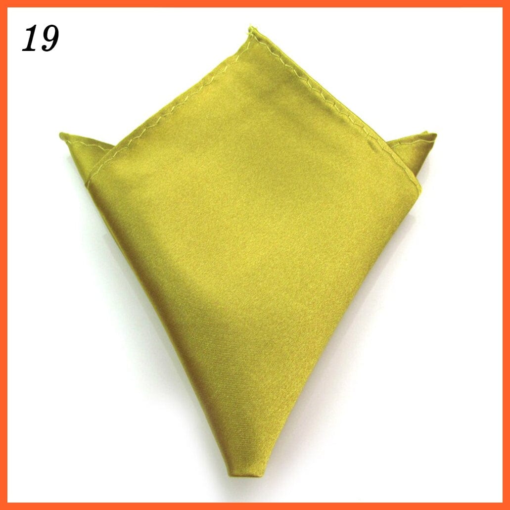whatagift.com.au Handkerchief 19 Satin Solid Color Plain Suits Pocket Square Fashion Silk Handkerchief For Men