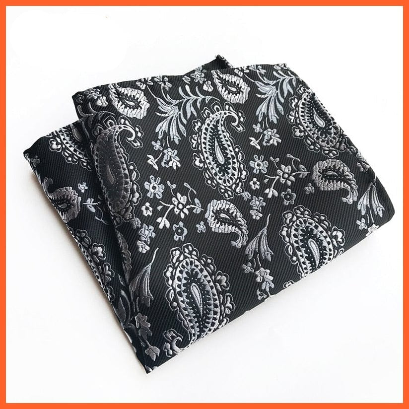 whatagift.com.au Handkerchief 66-Color Men Pocket Squared Flower Paisley Floral Silk Handkerchief Suit Accessory