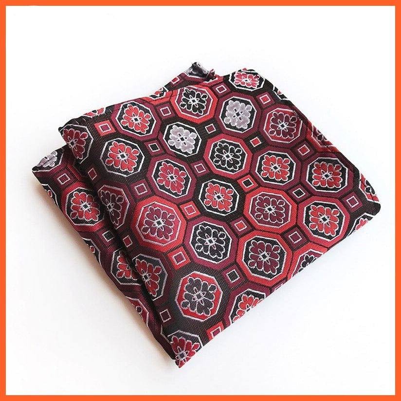 whatagift.com.au Handkerchief FE05 / China 66-Color Men Pocket Squared Flower Paisley Floral Silk Handkerchief Suit Accessory