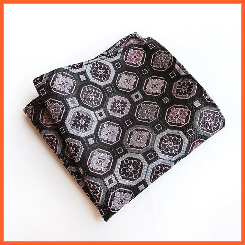whatagift.com.au Handkerchief FE06 / China 66-Color Men Pocket Squared Flower Paisley Floral Silk Handkerchief Suit Accessory