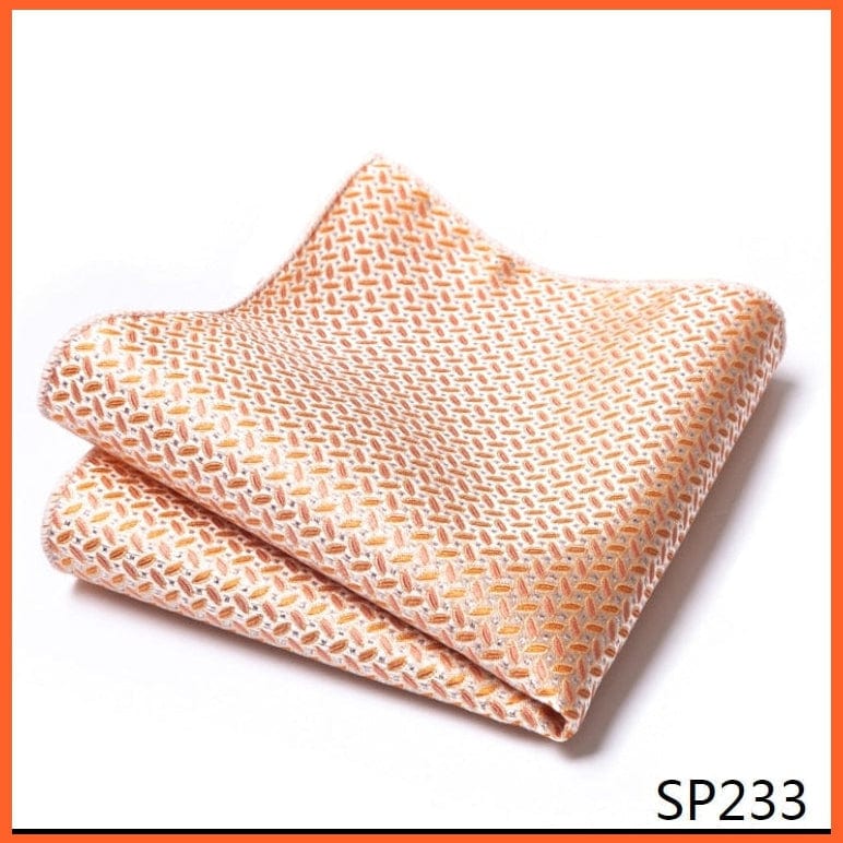 whatagift.com.au Handkerchief SP233 / CN Silk Striped Formal Party Pocket Square Handkerchiefs Suit Hanky For Men