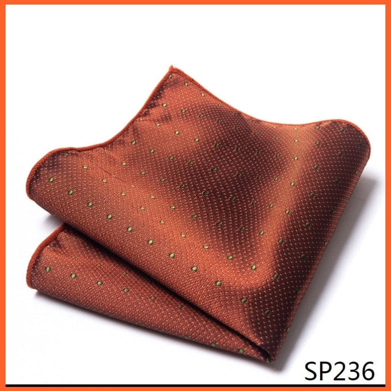 whatagift.com.au Handkerchief SP236 / CN Silk Striped Formal Party Pocket Square Handkerchiefs Suit Hanky For Men