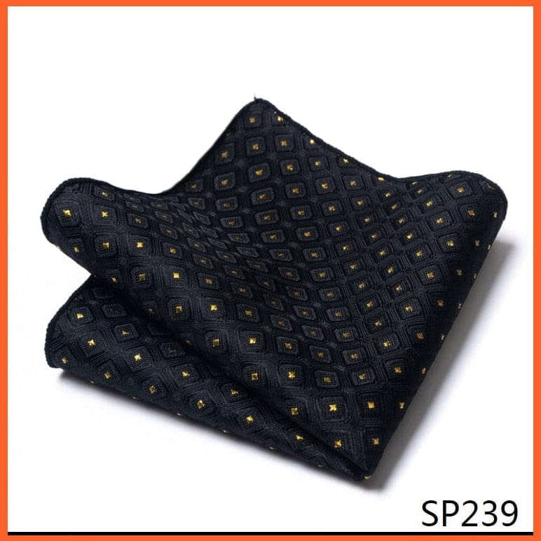 whatagift.com.au Handkerchief SP239 / CN Silk Striped Formal Party Pocket Square Handkerchiefs Suit Hanky For Men