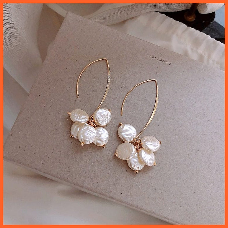 whatagift.com.au Handmade Round Pearl Long Tassel Earrings For Women