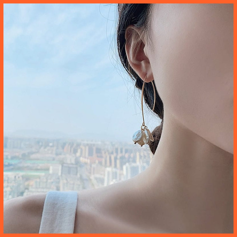 whatagift.com.au Handmade Round Pearl Long Tassel Earrings For Women