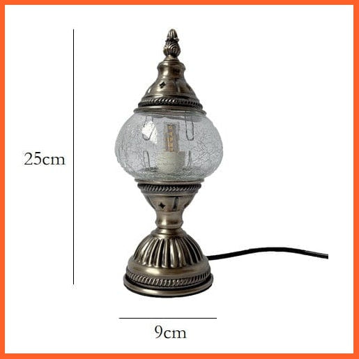 whatagift.com.au ice-crack lamp / EU plug Turkish Mosaic Table Lamp vintage art | Handcrafted lamp Mosaic Glass Romantic Bed Light | Home decor
