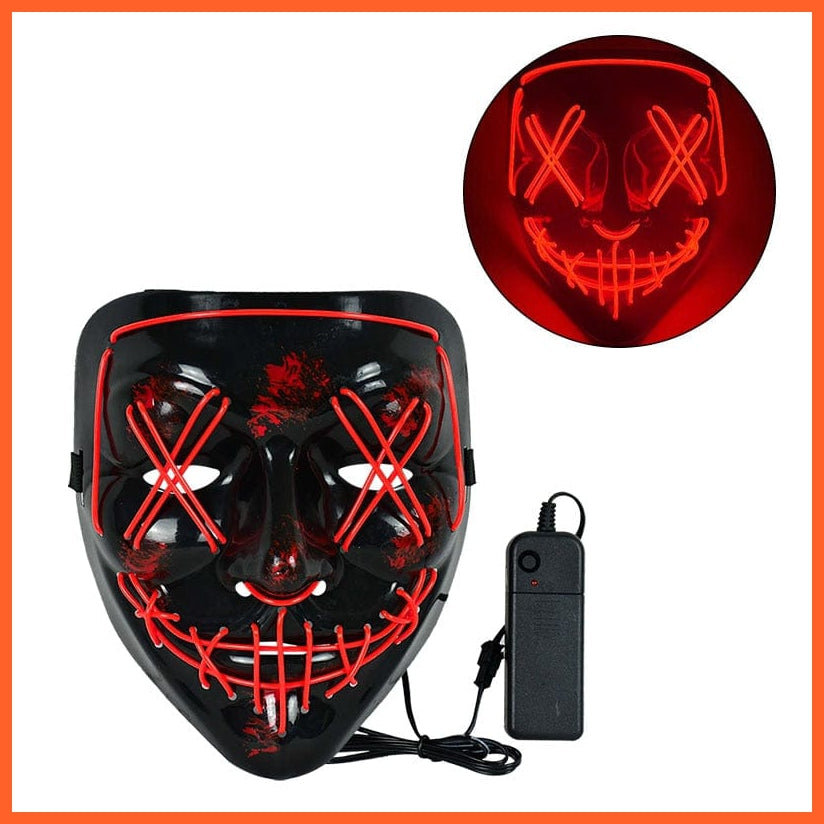whatagift.com.au K02 Scary Halloween Coldplay Purge Light Up Mask | Halloween Masquerade Party LED Face Masks