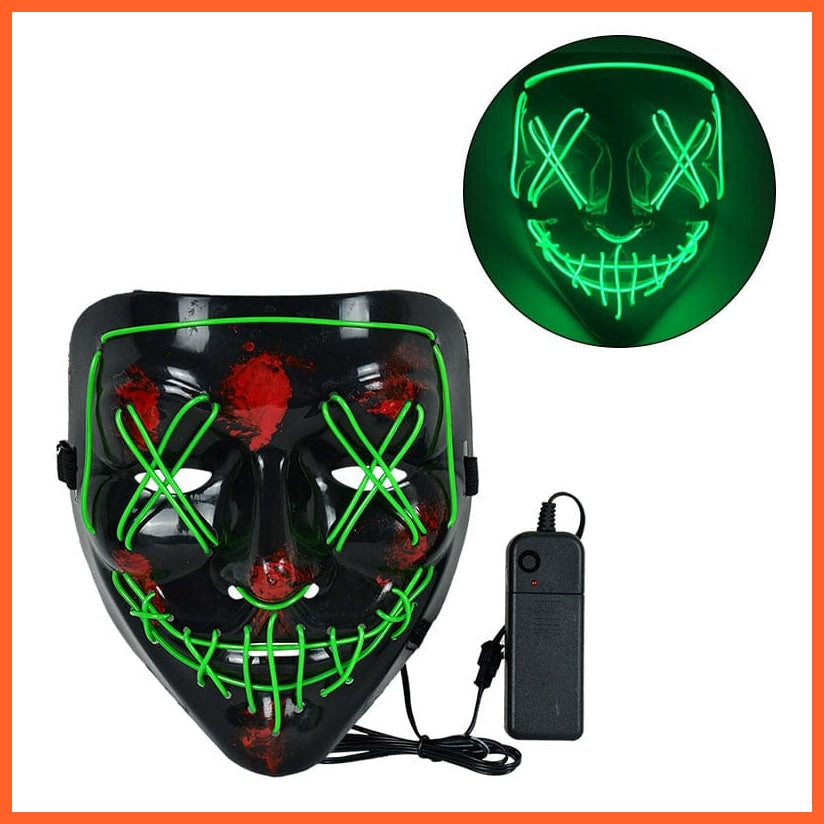 whatagift.com.au K05 Scary Halloween Coldplay Purge Light Up Mask | Halloween Masquerade Party LED Face Masks