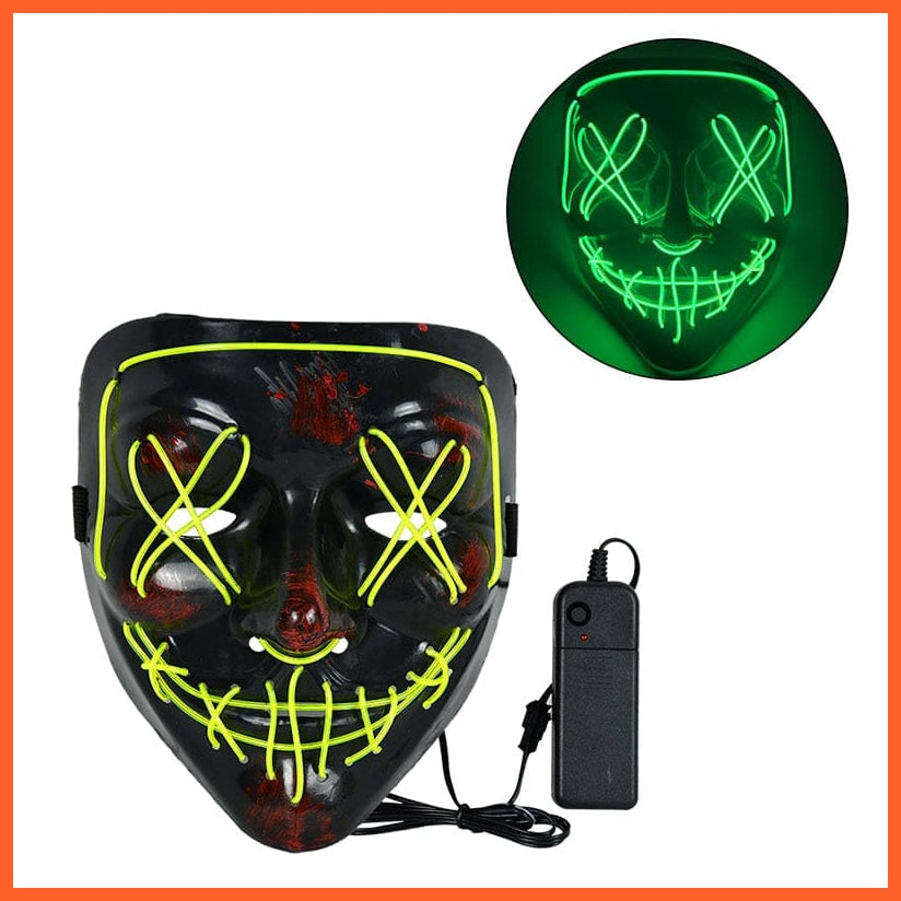 whatagift.com.au K08 Scary Halloween Coldplay Purge Light Up Mask | Halloween Masquerade Party LED Face Masks