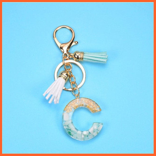 whatagift.com.au Keychains C / China New Exquisite 26 Letters Resin Keychains
